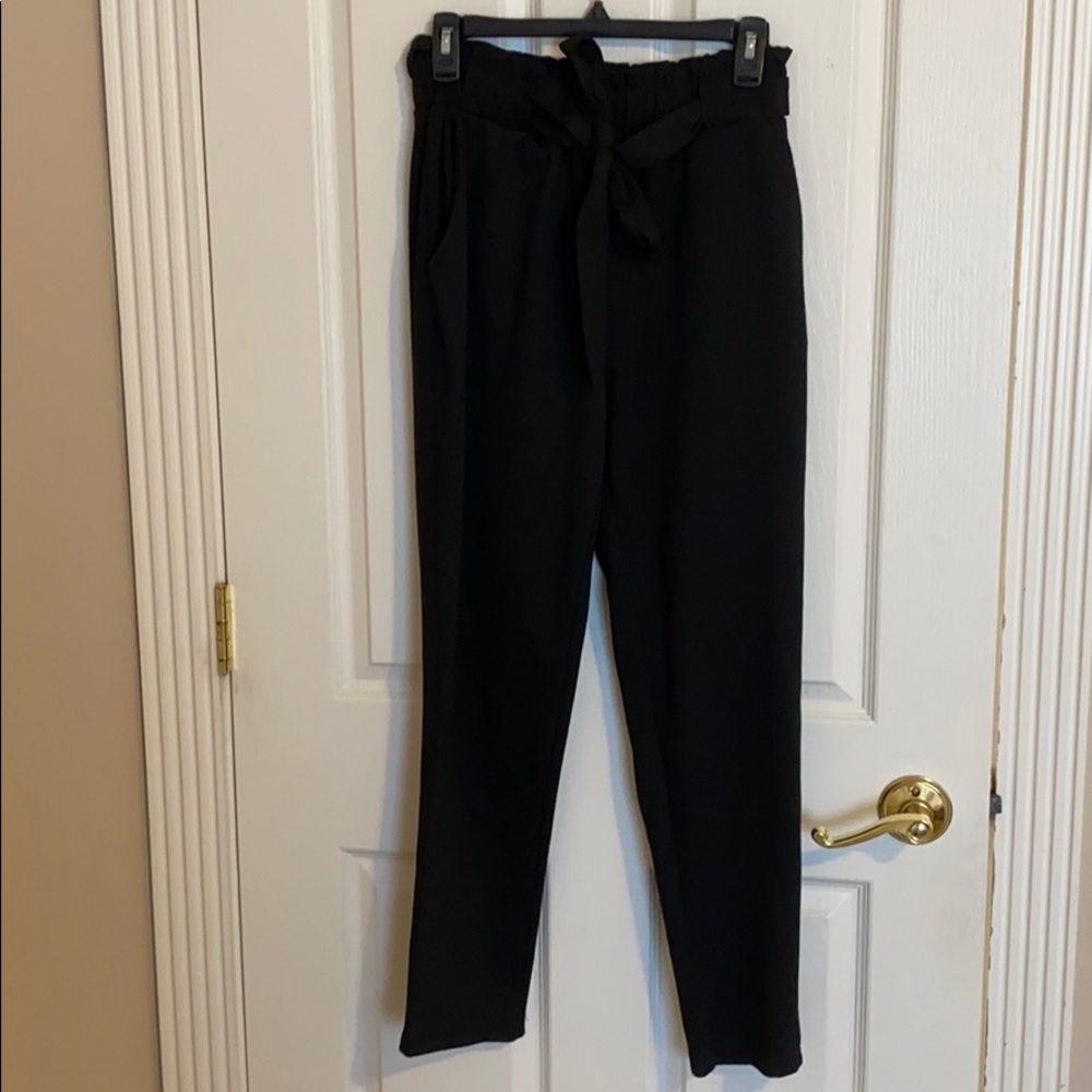 Full length soft formal work pants black